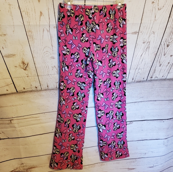 Disney Minnie Mouse pajama bottoms pink size Medium juniors - Picture 5 of 10